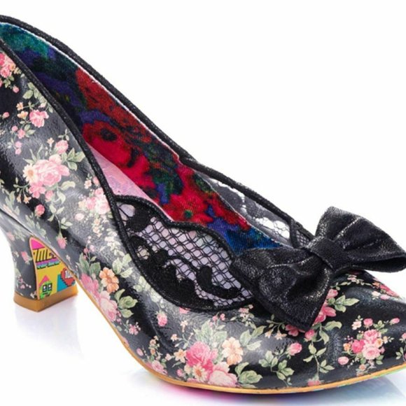 Irregular Choice Marma Ladies Size 42 in BLACK - Low Heel Rococo Style Shoes NIB - Picture 6 of 14